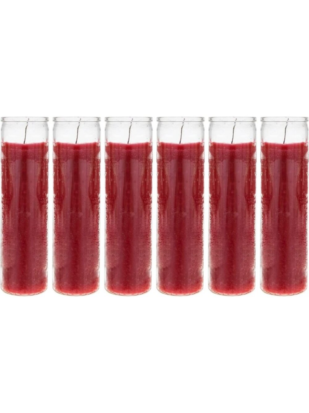 Vigil Prayer Wax Candles - 6 Count Red Devotional Candles for Spiritual Rituals